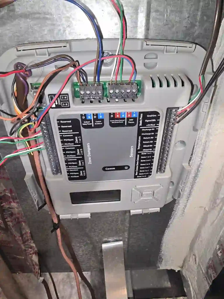 AC technician performing emergency repair on residential unit in Irving, TX