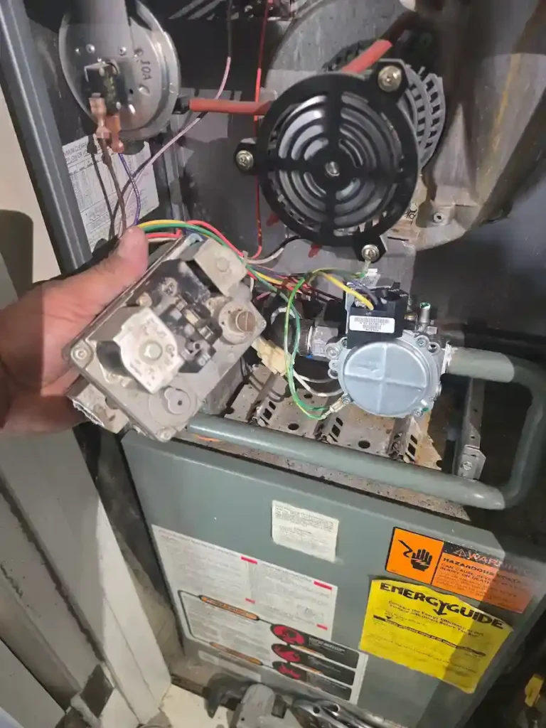 Heating system inspection inside an Irving, TX home — Mas Heating Airconditioning LLC