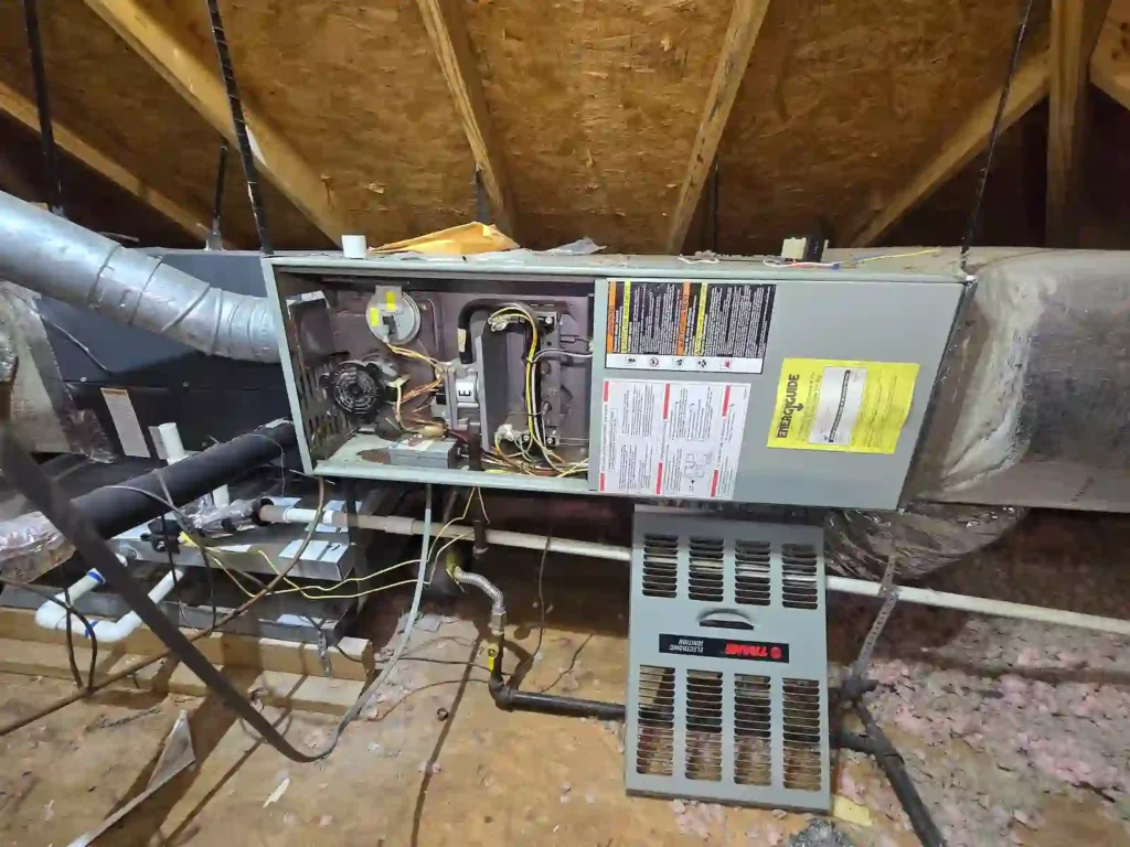 Residential heating installation in Irving, TX performed by Mas Heating technician